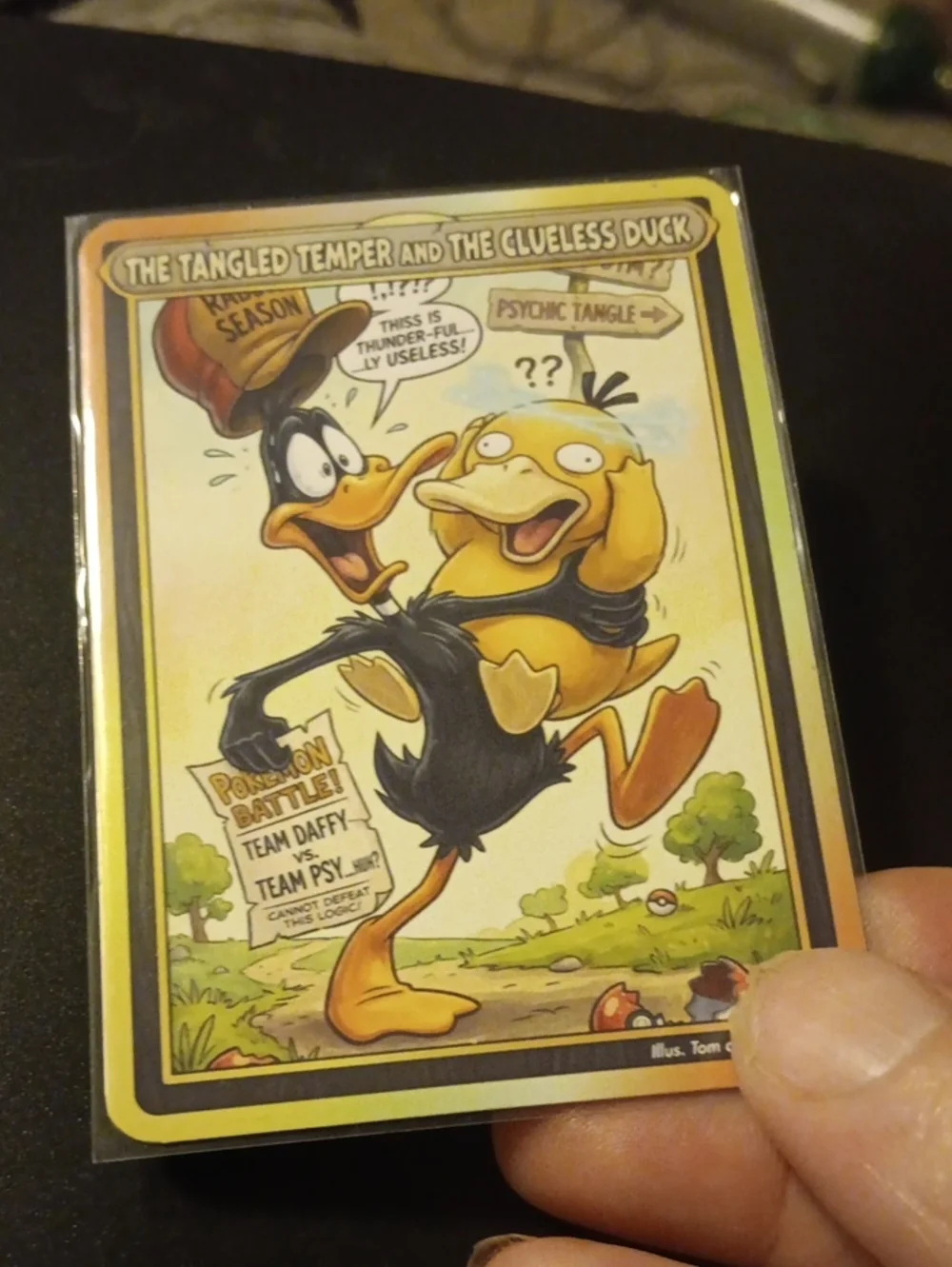Trading Card — Yellow Psyduck & Black Duck Comic Art